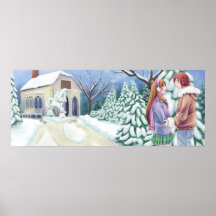 Remiendos - un paisaje del invierno poster