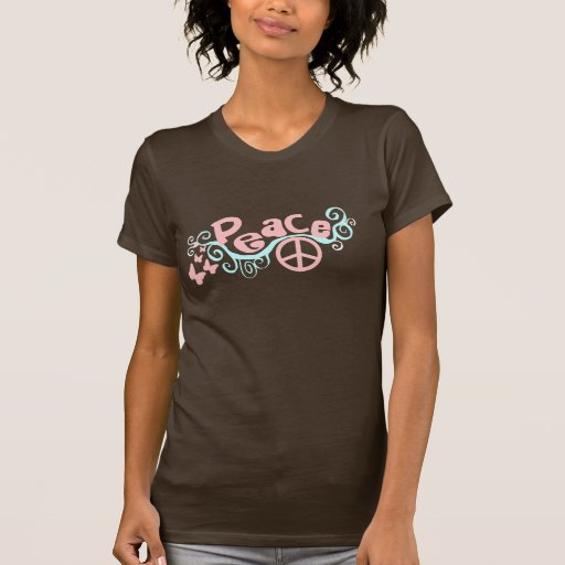 Remolino abstracto del signo de la paz camiseta