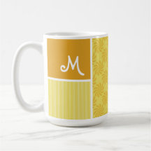 Remolino amarillo-naranja tazas