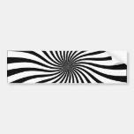 Remolino blanco y negro etiqueta de parachoque