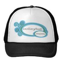 Remolino de la mamá del voleibol gorros bordados