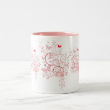 Remolino de la mariposa tazas de café