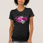 Remolino del cráneo - rosa camisetas