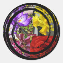 Remolino del pegatina de las flores