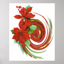 Remolino del Poinsettia Impresiones
