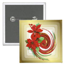 Remolino del Poinsettia Pin