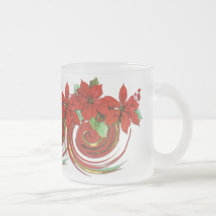Remolino del Poinsettia Tazas De Café