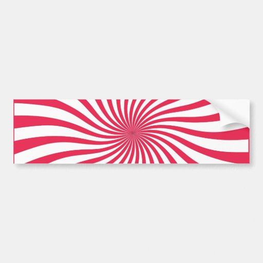 Remolino del rosa y del blanco pegatina de parachoque