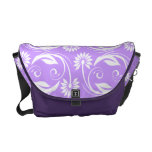 Remolino floral elegante del estampado de plores bolsas de mensajeria