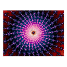 Remolino inyectado en sangre del fractal tarjeta postal