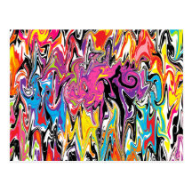 Remolino multicolor tarjeta postal