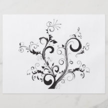 Remolino negro del vector flyer personalizado
