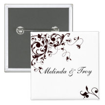 Remolino negro elegante pins