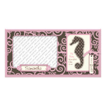 Remolino Photocard del Seahorse Tarjeta Fotográfica Personalizada