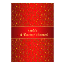 Remolino rojo del oro cualquier fiesta de cumpleañ comunicados