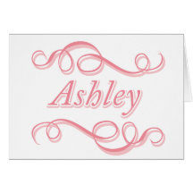 Remolino rosado Ashley Tarjeta