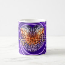 Remolino violeta del corazón NAMASTE el | del ARTE Tazas