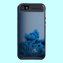 remolinos azules florales beige del Paeonia del vi funda skinit
