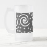Remolinos blancos y negros y puntos taza