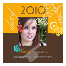 Remolinos con clase de la graduación 2010/Cap/Pear Invitacion Personalizada