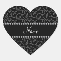 Remolinos conocidos de encargo personalizados del  calcomanías de corazones
