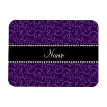 Remolinos conocidos personalizados de la púrpura imán rectangular