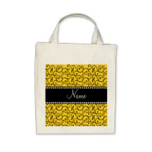 Remolinos conocidos personalizados del amarillo bolsa de mano