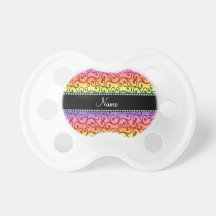Remolinos conocidos personalizados del arco iris chupete de bebé