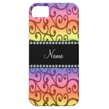 Remolinos conocidos personalizados del arco iris iPhone 5 Case-Mate carcasas