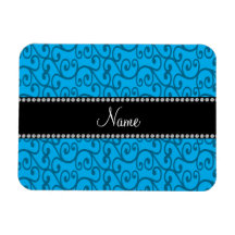 Remolinos conocidos personalizados del azul de cie iman rectangular