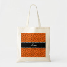 Remolinos conocidos personalizados del naranja bolsas