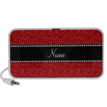 Remolinos conocidos personalizados del rojo mp3 altavoz