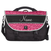 Remolinos conocidos personalizados del rosa bolsas de portátil