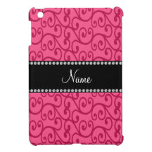 Remolinos conocidos personalizados del rosa iPad mini carcasa