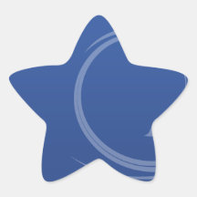 Remolinos creativos en fondo de los azules marinos calcomanía forma de estrella personalizada
