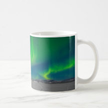 Remolinos de la aurora boreal tazas de café