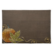 Remolinos de la hoja de la calabaza manteles individuales