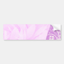Remolinos de la violeta y diseño floral pegatina de parachoque