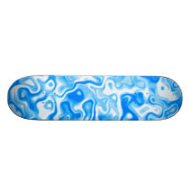 Remolinos del agua azul/impresión del estilo del e tabla de skate