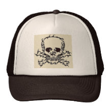 remolinos del cráneo gorros bordados