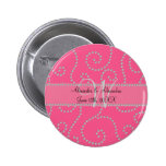 Remolinos del diamante del rosa del monograma del  pin