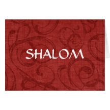 Remolinos del rojo de Shalom Tarjetón