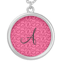 Remolinos del rosa del monograma joyeria