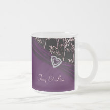 Remolinos florales del corazón de la elegancia del tazas de café