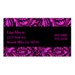 Remolinos florales Paisley de las rosas fuertes y  tarjetas de negocio