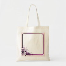 Remolinos hermosos y flor de la púrpura bolsa de mano