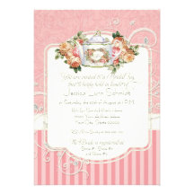 Remolinos modernos antiguos del ramo floral de los invitaciones personales 