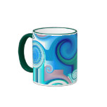 Remolinos púrpuras del azul tazas