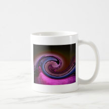 Remolinos púrpuras del extracto tazas de café