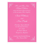 Remolinos que casan la invitación en rosa del cara